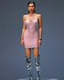 Mini Bandage Dress with Crystal Fringes for a dazzling look
