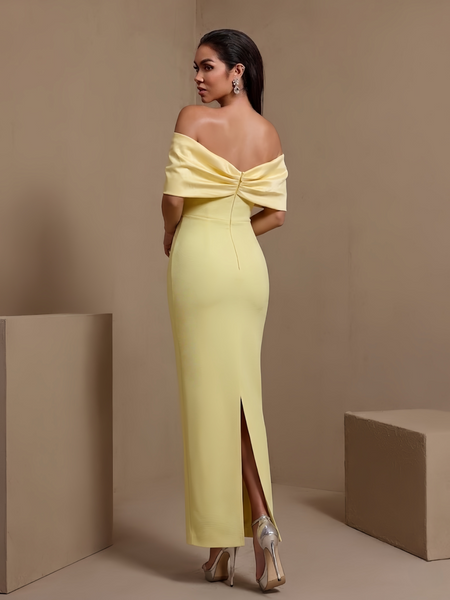 Floréal Varenne — Off-Shoulder Pleated Crystal Floral Bandage Dress, alternate view 3