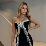 Zéphyrine Vale — Rhinestone Tassel Sequin Bandage Mini Dress, alternate view 4