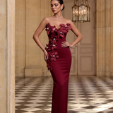 Ondine Rosier — Organza Floral Rhinestone Backless Bandage Dress, alternate view 12