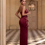 Ondine Rosier — Organza Floral Rhinestone Backless Bandage Dress, alternate view 10