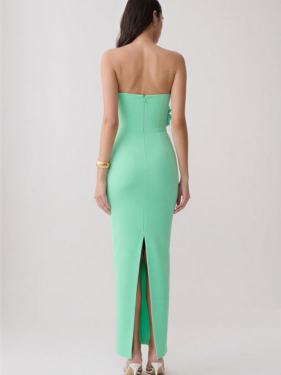 Ondine Rosier — Organza Floral Rhinestone Backless Bandage Dress, alternate view 3