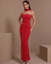 Cassiopeia Renard — Halter Dangling Rhinestone Fringe Bandage Dress