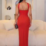 Cassiopeia Renard — Halter Dangling Rhinestone Fringe Bandage Dress, alternate view 4