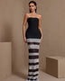Maxikleid mit Strasssteinen und transparenten Cut-Outs