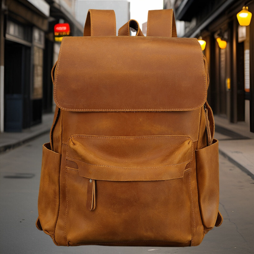 Quentin™ — Genuine Leather Backpack Men's Statement Handbag, alternate view 4