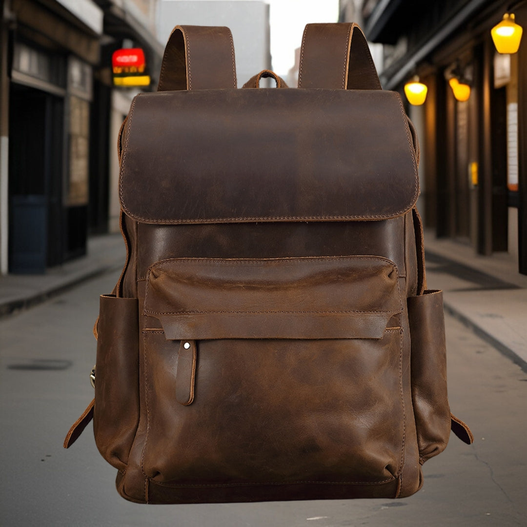 Quentin™ — Genuine Leather Backpack Men's Statement Handbag, alternate view 5