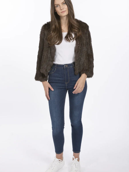 Chocolate Coney Fur Jacket