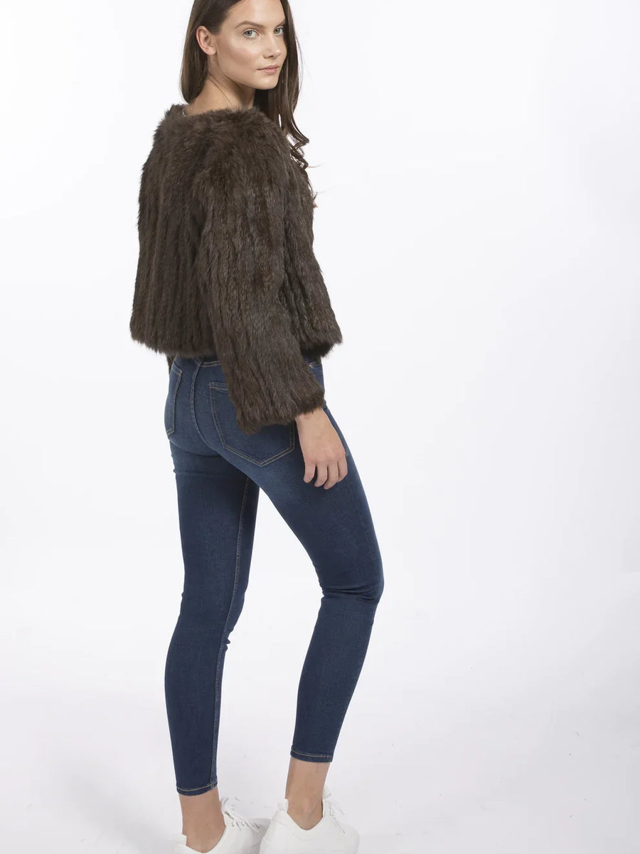 Chocolate Coney Fur Jacket