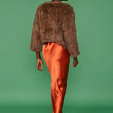Brown Coney Fur Cropped Jacket-3