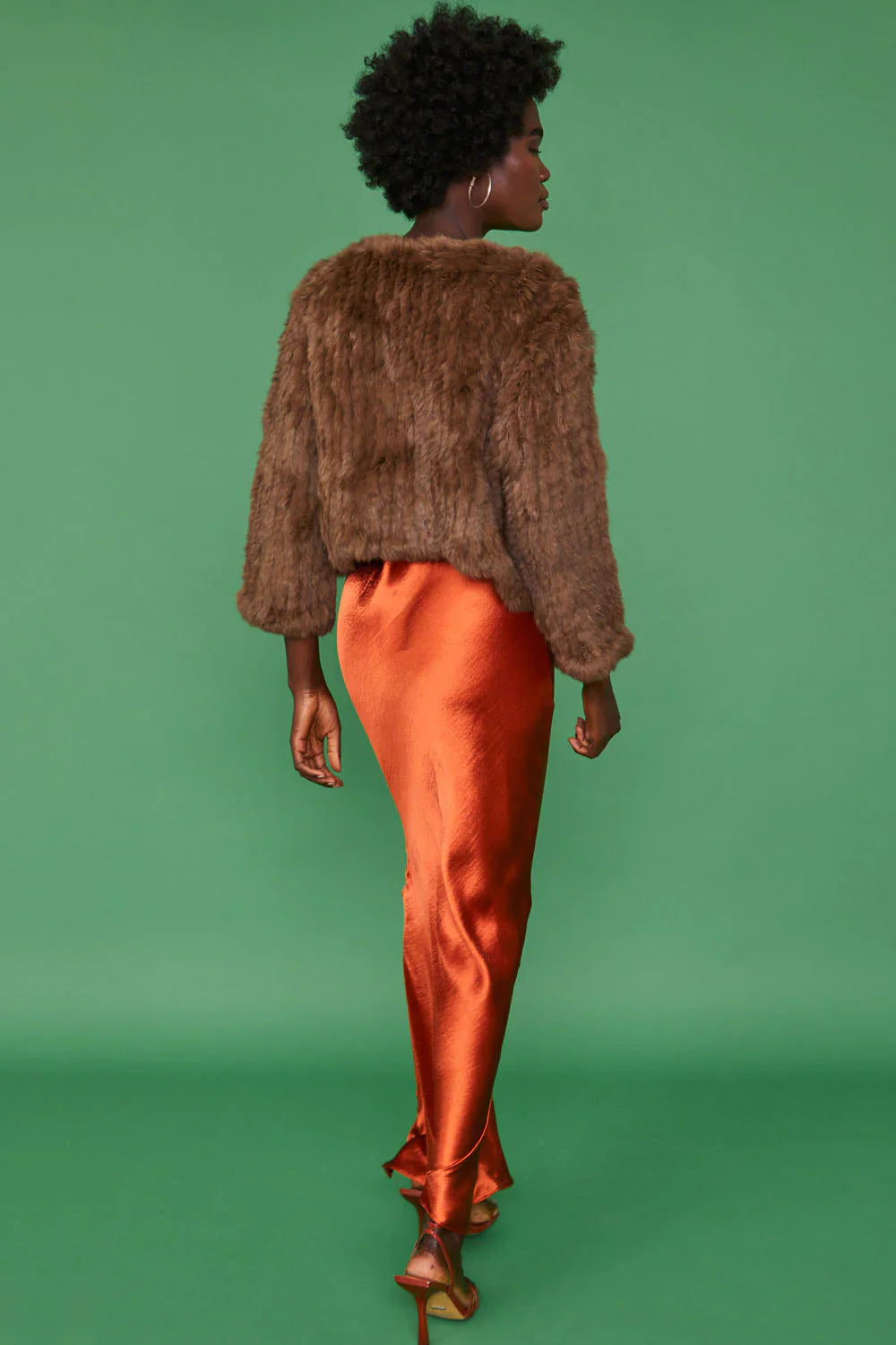Heloisa Beaumont — Brown Coney Fur Cropped Jacket, alternate view 4