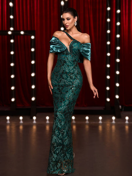 Bead Embroidery Design Luxury Evening Gown