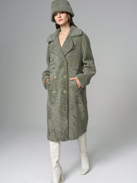 Mint Reversible Genuine Sheepskin Maxi Coat