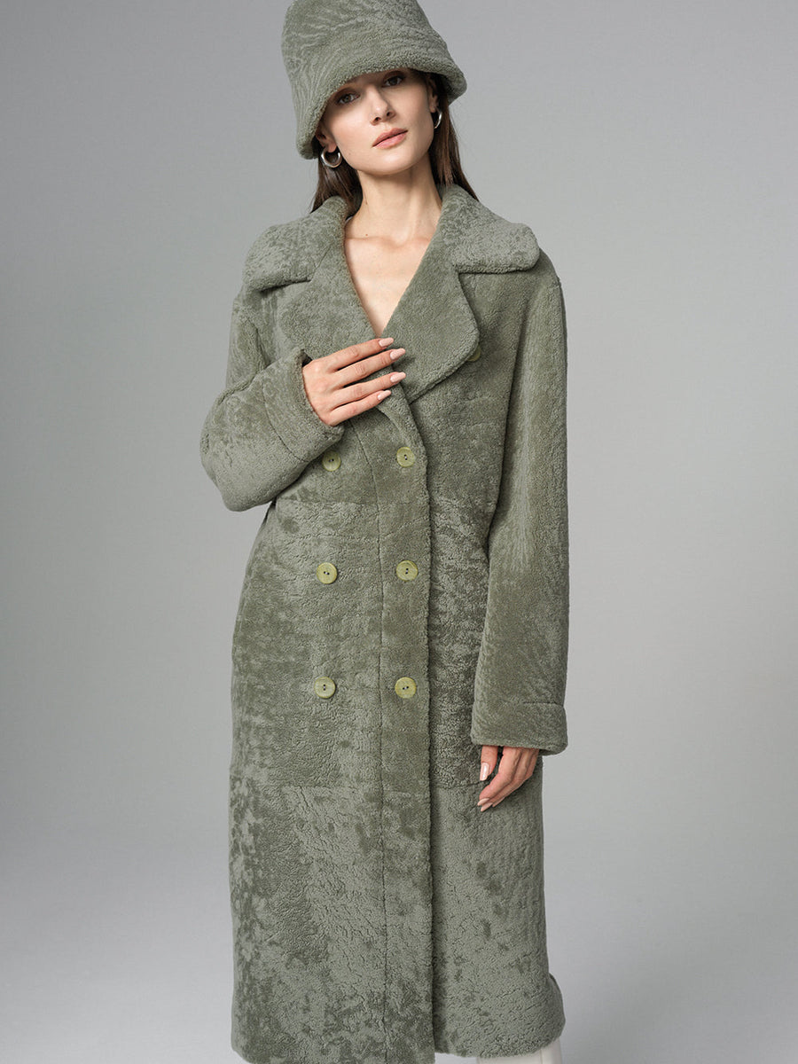 Mint Reversible Genuine Sheepskin Maxi Coat