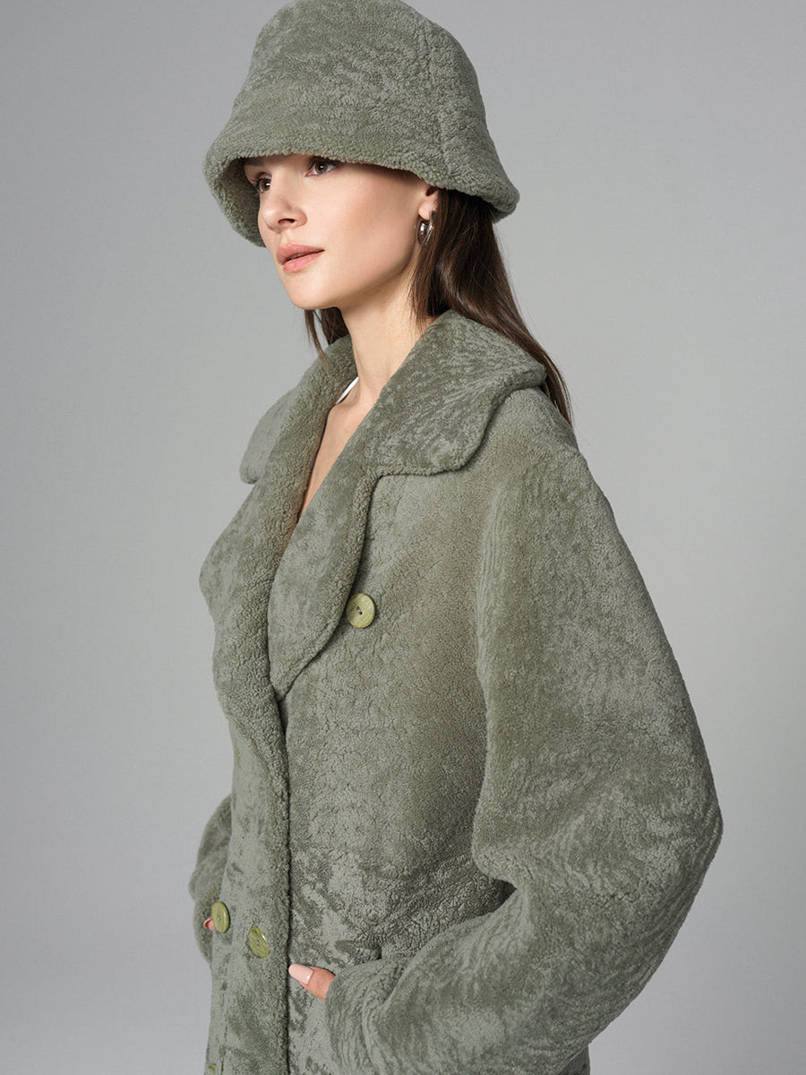 Mint Reversible Genuine Sheepskin Maxi Coat