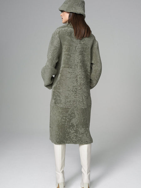 Mint Reversible Genuine Sheepskin Maxi Coat