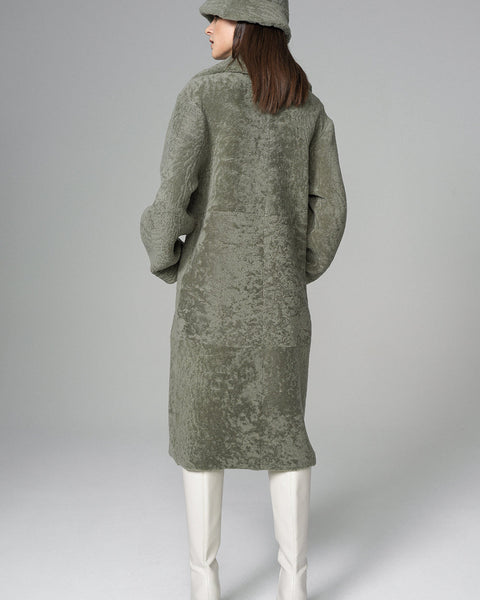 Mint Reversible Genuine Sheepskin Maxi Coat