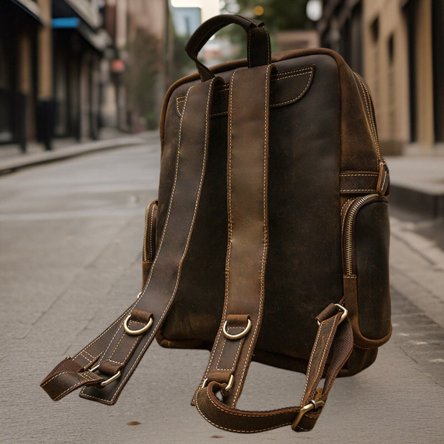 Ryan™ | Handmade Retro Leather Backpack