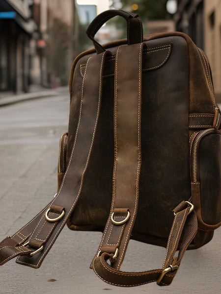Ryan™ | Handmade Retro Leather Backpack