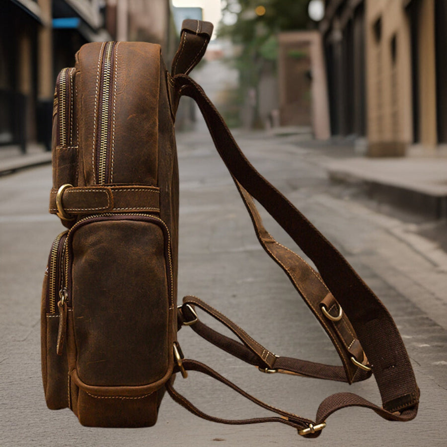 Ryan™ | Handmade Retro Leather Backpack