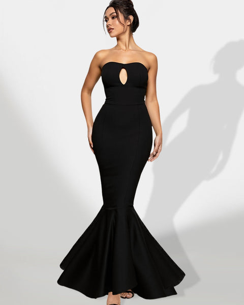 Fishtail Dress with Cut and Seamless Design