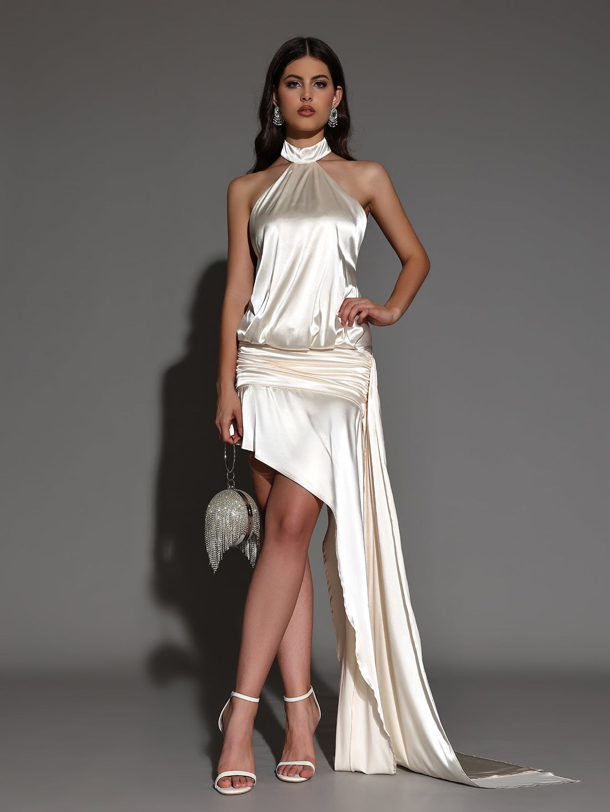 Renata Bellamy — Open-back dress with asymmetrical side trains, alternate view 5
