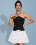 Polka Dot Dress with Contrasting Colors for a Warm and Elegant Look