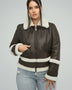Brown Merino Shearling Leather Jacket-0