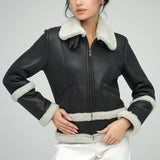 Gray Merino Shearling Leather Jacket-1