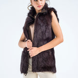 Brown Geniune Reversible Sheepskin Fur Vest-2