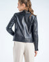 Black Genuine Cropped Leather Jacket