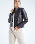 Brown Genuine Cropped Leather Jacket-0