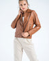 Cognac Genuine Classic Cut Leather Jacket-0
