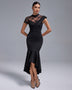 Black Lace Mermaid Long Dress