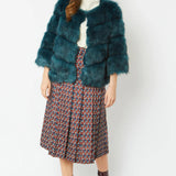Teal Faux Fur Ella Coat-2