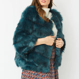 Teal Faux Fur Ella Coat-0