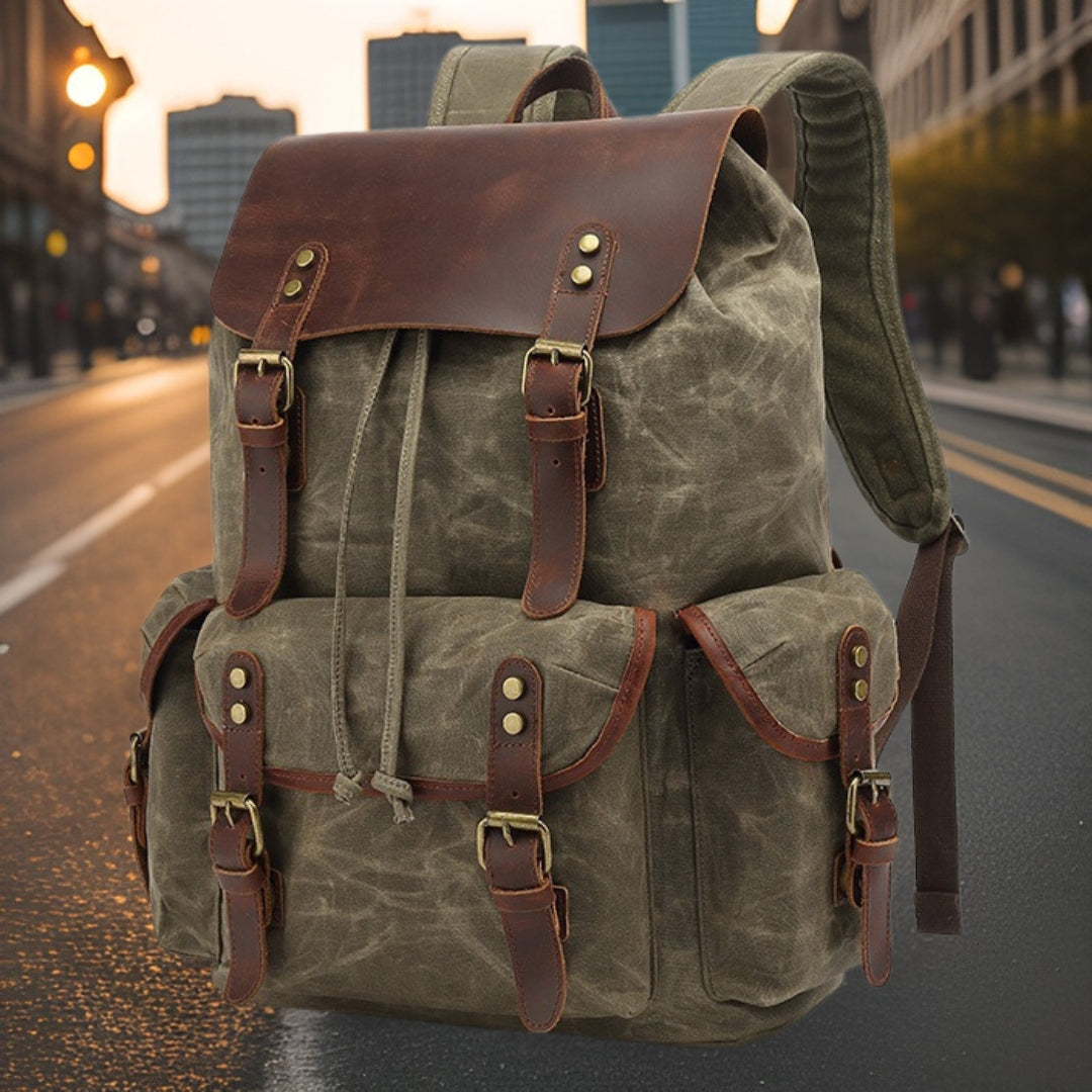 Theodore™ — Classic Canvas Backpack Men's Statement Handbag, alternate view 7