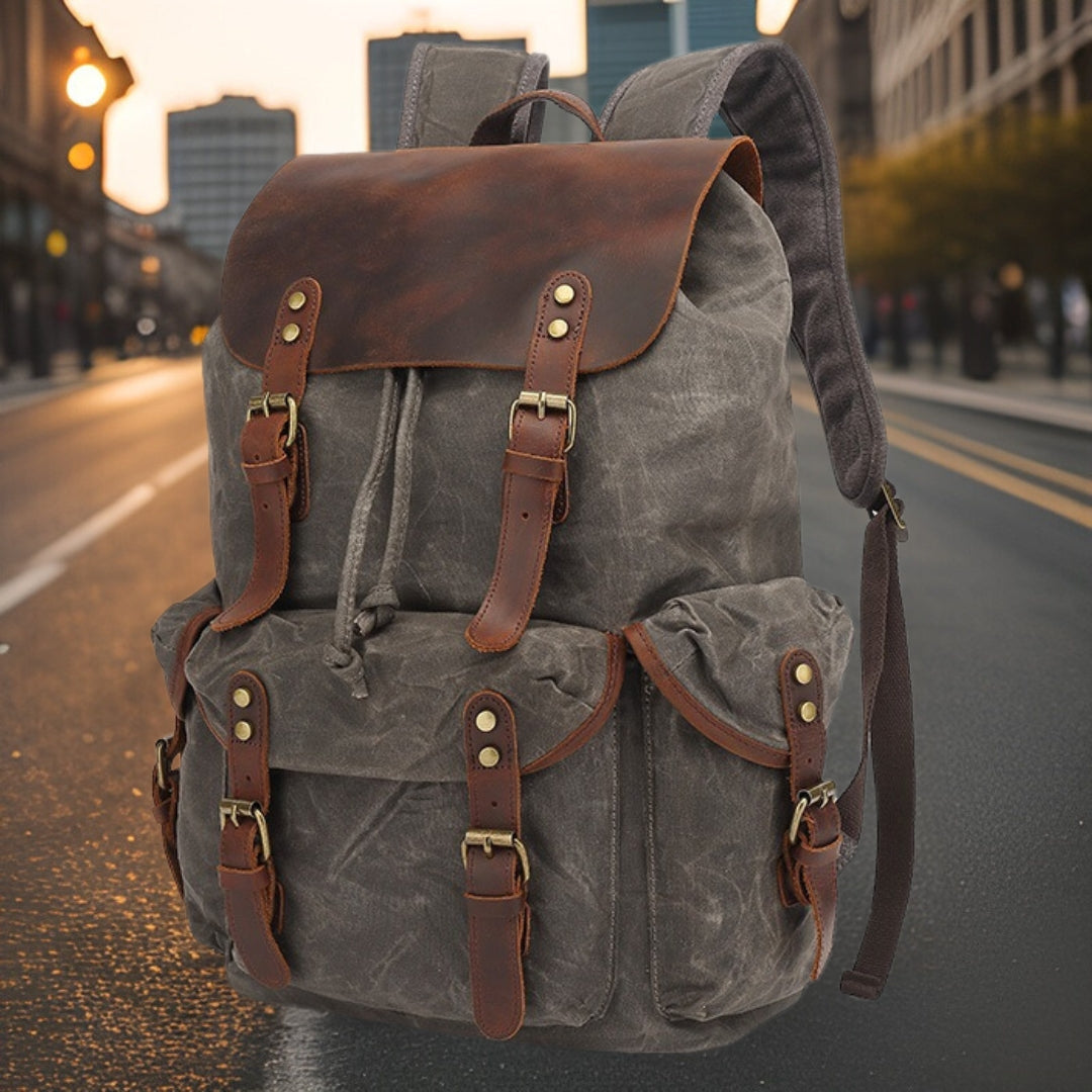 Theodore™ — Classic Canvas Backpack Men's Statement Handbag, alternate view 6