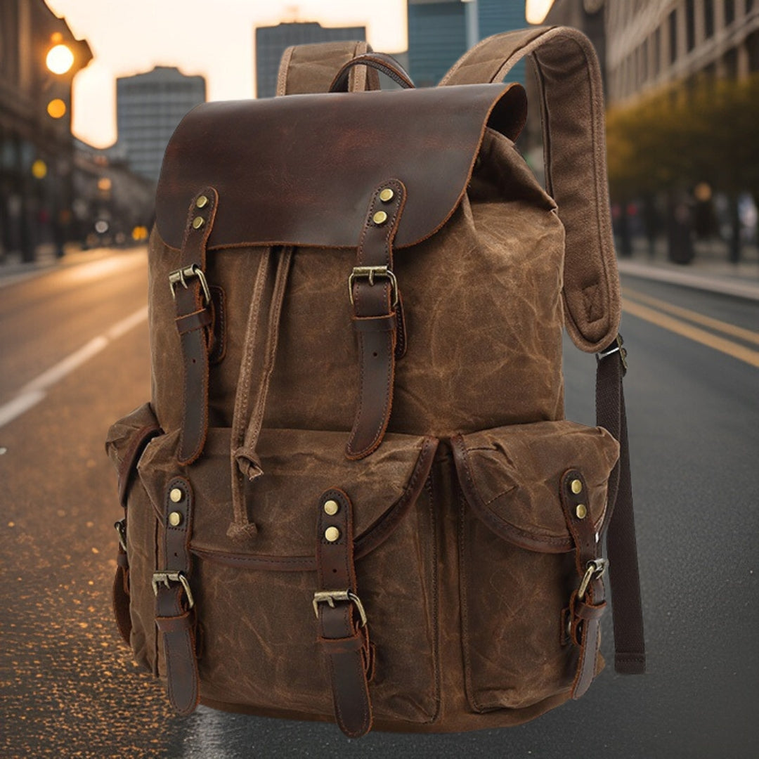Theodore™ — Classic Canvas Backpack Men's Statement Handbag, alternate view 4