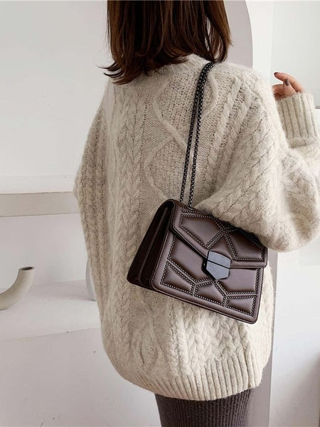 Modish Quilted Shoulder Bag - Opulent Empire