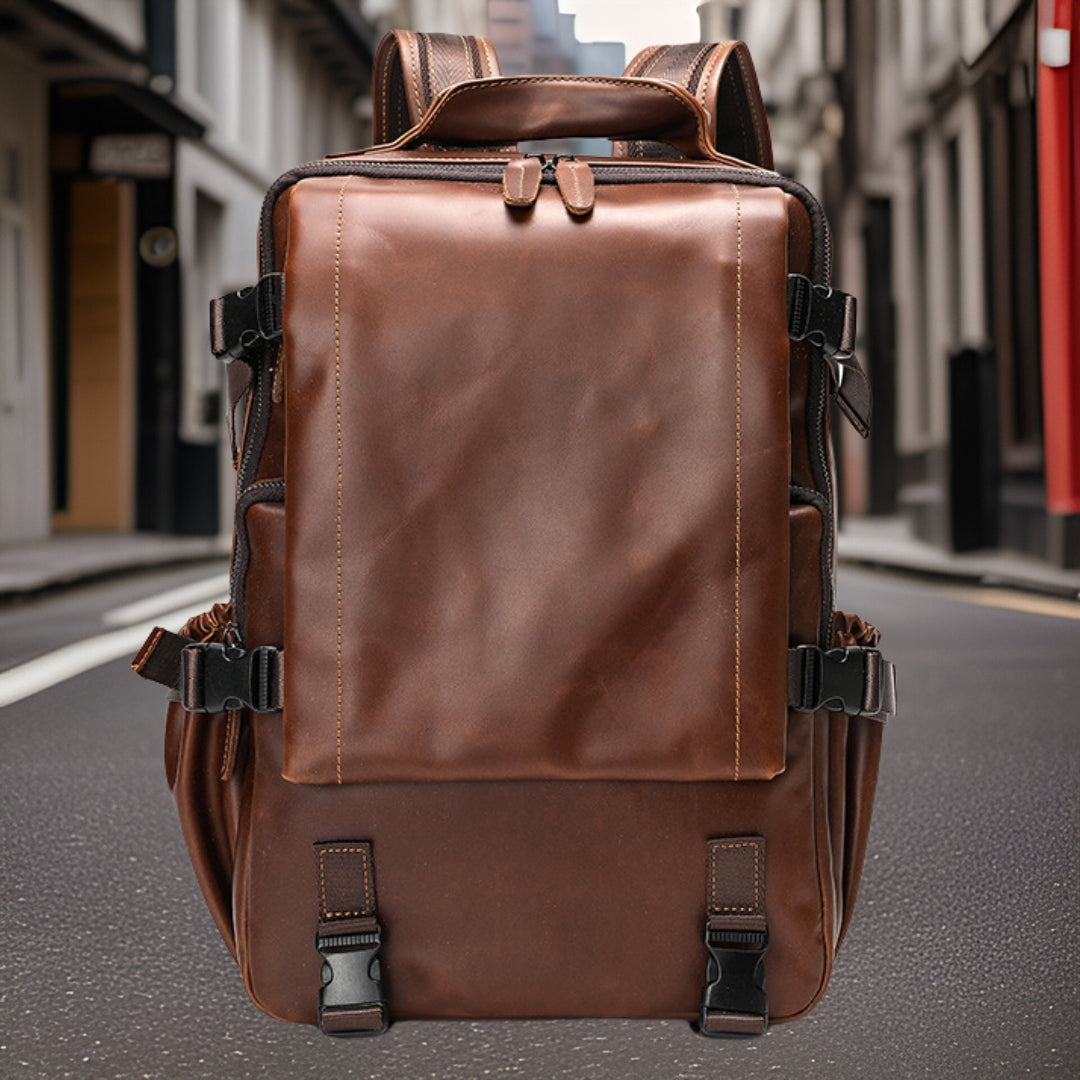 Vincent™ — Casual Leather Backpack Men's Statement Handbag, alternate view 5