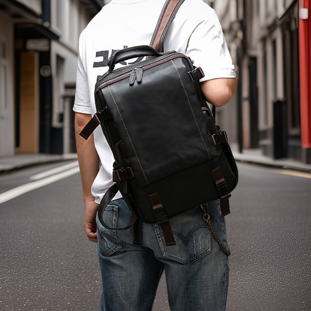 Vincent™ — Casual Leather Backpack Men's Statement Handbag