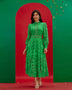 Vintage Green Lace Long Dress