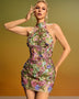 Mini Dress Without Sleeves with Floral Embroidery Chanel