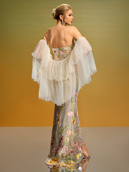 Elegant Fishtail Design Evening Gown for Engagements