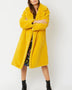 Yellow Faux Fur Midi Shaved Shearling Coat