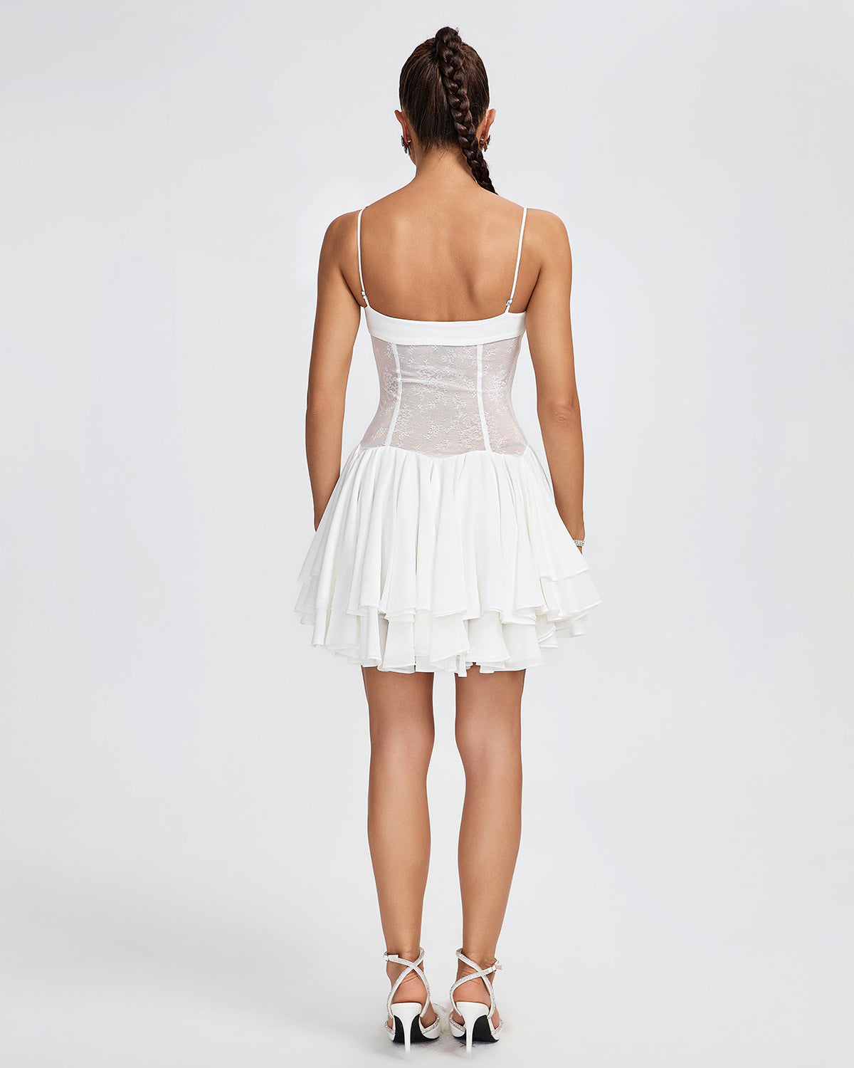 Rowan Lefèvre — Dove Flower Detail Corset Mini Dress, alternate view 4