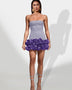 Mini Strapless Dress with Ripped Hem for an Elegant and Warm Look