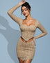 Elegant Knit Set with Triangular Hem and Rhinestone Embellishments