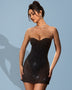 Bustier Dress with Rivets and Transparent Mesh Backless for a Stunning Elegant Look